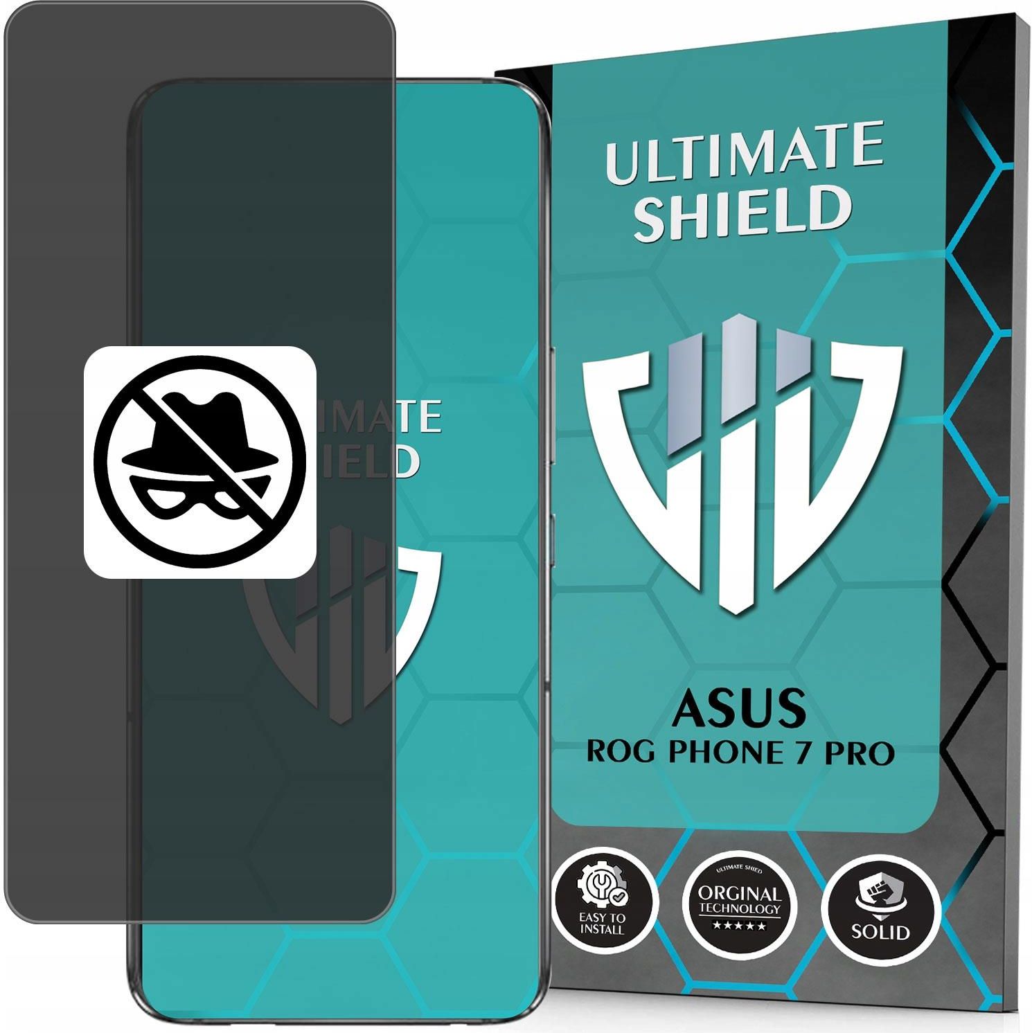 Ultimate Shield Najlepsze Szkło 5D Antyszpiegowskie Do Asus Rog Phone 7 ...