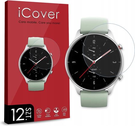 Icover 12Szt Szkło Hybrydowe Szkiełko Ochronne Smartwatch Do Xiaomi Amazfit Gtr 2E