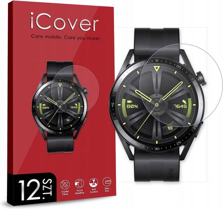 Icover 12Szt Szkło Hybrydowe Szkiełko Ochronne Smartwatch Do Huawei Watch Gt3 46Mm