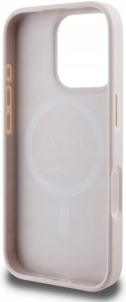 Guess Etui 4G Printed Stripes Magsafe Do Apple Iphone 16 Pro Max Różowy   - zdjęcie 3