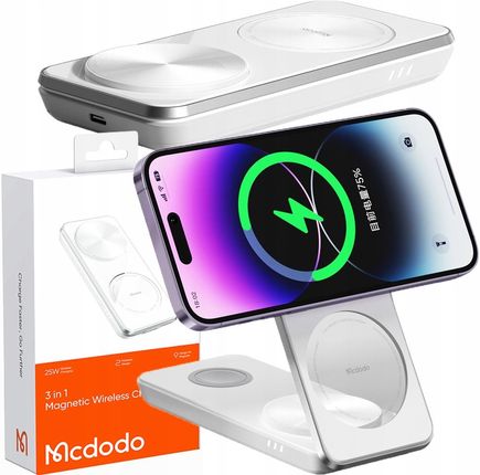 Mcdodo Stacja Dokująca 3W1 Qi Do Iphone Airpods Watch Biała