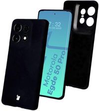 Bizon Silikonowe Etui Soft Case Do Motorola Edge 50 Pro  Czarne