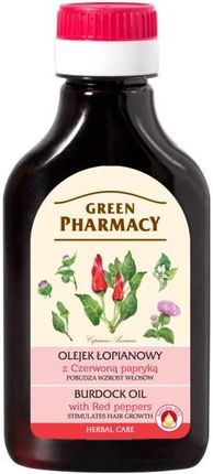 Green Pharmacy Olejek Łopianowy Z Czerwoną Papryką Stymulujący Wzrost Włosów 100 ml