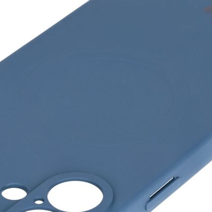 Bizon Silikonowe Etui Z Pierścieniem Magnetycznym Case Silicone Magnetic Do Iphone 16  Granatowe - zdjęcie 3