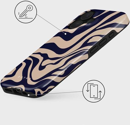 Burga Etui Vigilant Tough Magnetic Do Iphone 16  Beżowo Granatowe - zdjęcie 4