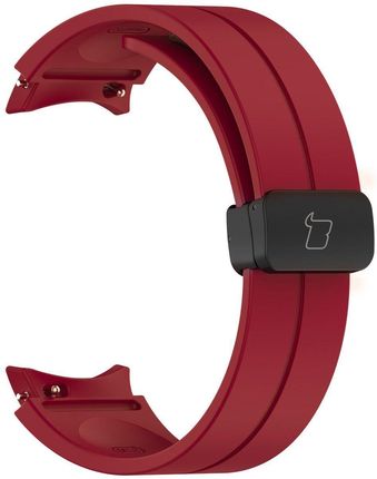 Bizon Silikonowy Pasek Strap Watch Silicone Do Galaxy Fe 7 6 Classic 5 Pro 4 Burgundowy - zdjęcie 5