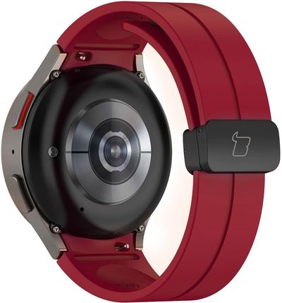 Bizon Silikonowy Pasek Strap Watch Silicone Do Galaxy Fe 7 6 Classic 5 Pro 4 Burgundowy - zdjęcie 4