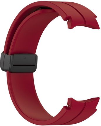 Bizon Silikonowy Pasek Strap Watch Silicone Do Galaxy Fe 7 6 Classic 5 Pro 4 Burgundowy - zdjęcie 2