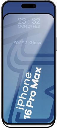 Bizon Szkło Hartowane Glass Edge 2 Do Iphone 16 Pro Max Czarna Ramka