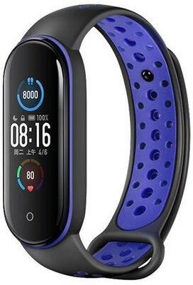 Beline Pasek Design Do Xiaomi Mi Band 5 6 7 Czarno Niebieski