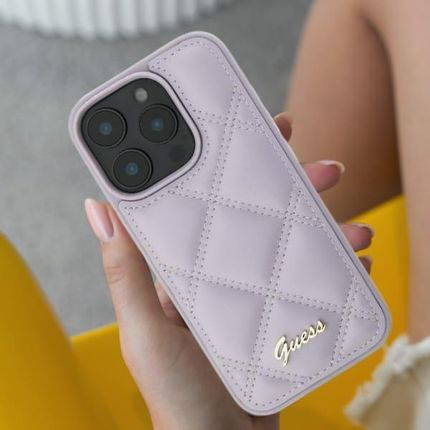 Guess Guhcp16Mpsqsqsk Iphone 16 Plus 6.7&Quot; Czarny/Black Hardcase Quilted Metal Logo - zdjęcie 3