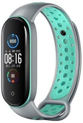 Beline Pasek Design Do Xiaomi Mi Band 5 6 7 Szaro Zielony