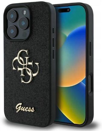 Guess Etui Fixed Glitter Big 4G Do Apple Iphone 16 Pro Max Czarny  