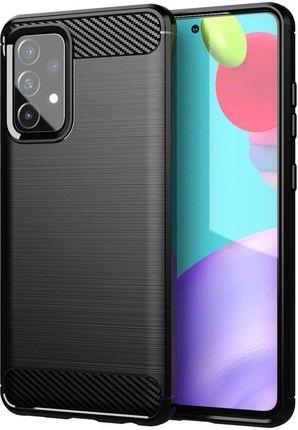 Hurtel Carbon Case Elastyczne Etui Ochronne Tpu Na Telefon Komórkowy Samsung Galaxy A52S 5G   A52 4G Czarny