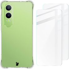 Bizon Etui   2X Szkło Hartowane Case Clear Pack Do Oneplus Nord Ce4 Lite 5G
