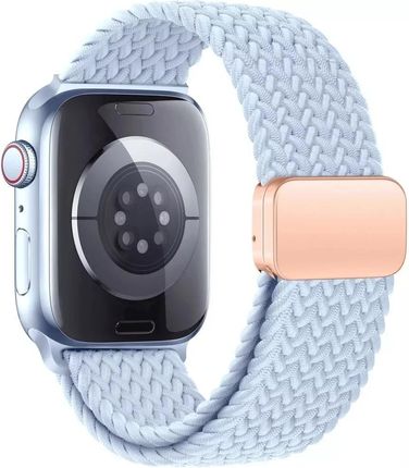 4KomPl Pasek Nylonowy Do Apple Watch 7 8 9 Se 4 5 6 Ultra 1 2 42 44 45 49 Mm Nylonmag Baby Blue