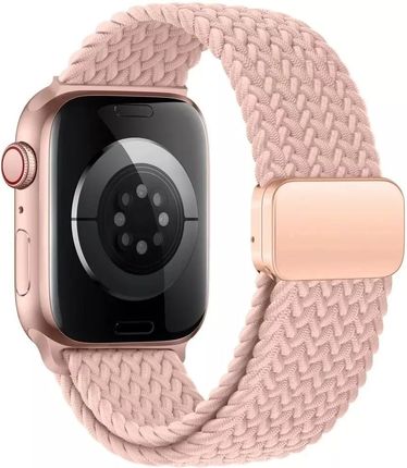 4KomPl Pasek Nylonowy Do Apple Watch 4 5 6 7 8 9 Se Ultra 1 2 42 44 45 49 Mm Nylonmag Dusty Rose