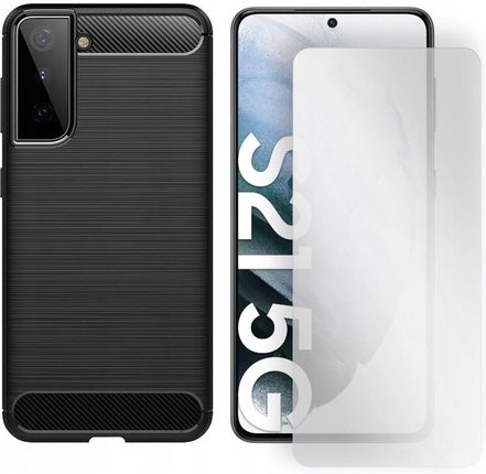 Gsm Hurt Etui Bumper Carbon Lux Do Samsung S21 5G Ca  Szkło Case Pokrowiec