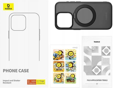 Baseus Wytrzymałe Etui Magnetyczne Do Iphone 14 Pro Max Szkło Hartowane - zdjęcie 4