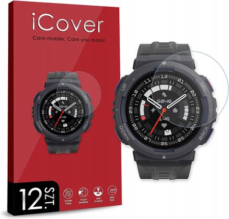 Icover 12Szt Szkło Hybrydowe Szkiełko Smartwatch Do Amazfit Active Edge 47Mm