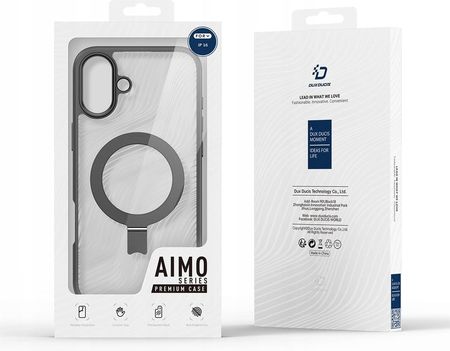 Dux Ducis Etui Aimo Mag Magnetic Stand Do Iphone 16, Czarno-Przezroczyste - zdjęcie 2