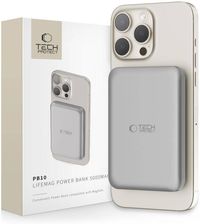 Tech Protect Powerbank Magnetyczny 5000Mah 15W Usb C Lifemag Pb10 Magsafe Titanium