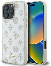 Guess Guhmp16Lpgpysh Iphone 16 Pro 6 3  Biały White Hardcase Peony Script Logo Magsafe
