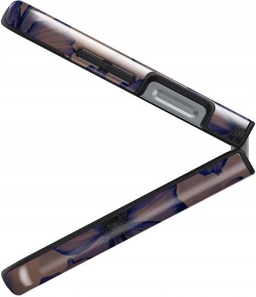 Burga Etui Velvet Night Tough Do Galaxy Z Flip6, Brązowo-Granatowe - zdjęcie 4