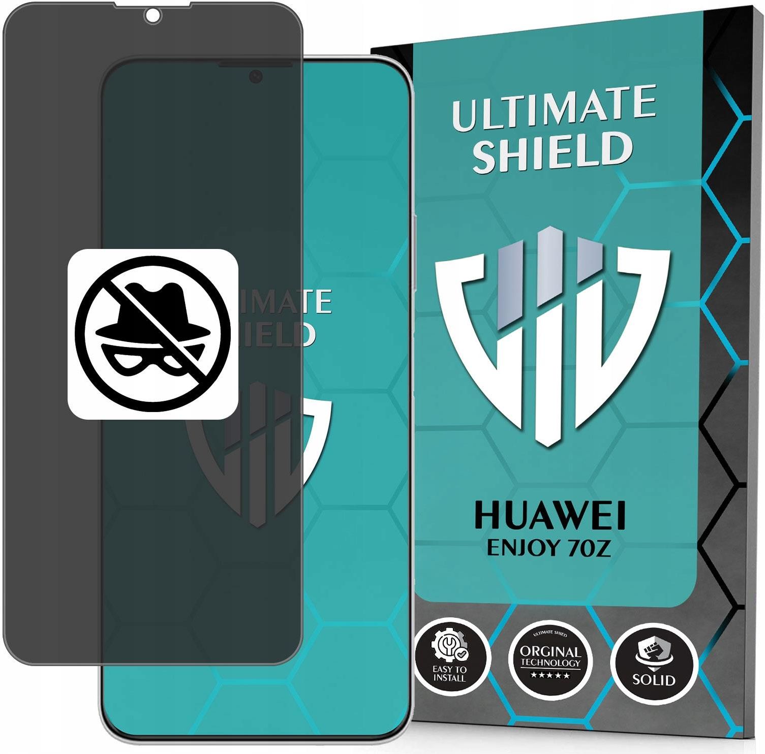 Ultimate Shield Najlepsze Szkło 5D Antyszpiegowskie Do Huawei Enjoy 70Z ...