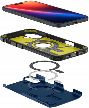 Spigen Etui Tough Armor Mag Magsafe Do Apple Iphone 16 Granatowy - zdjęcie 3