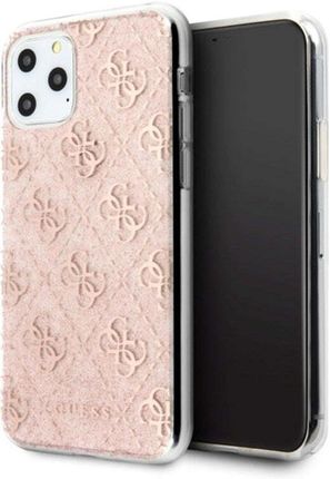 Guess 4G Glitter   Etui Iphone 11 Pro  Pink 