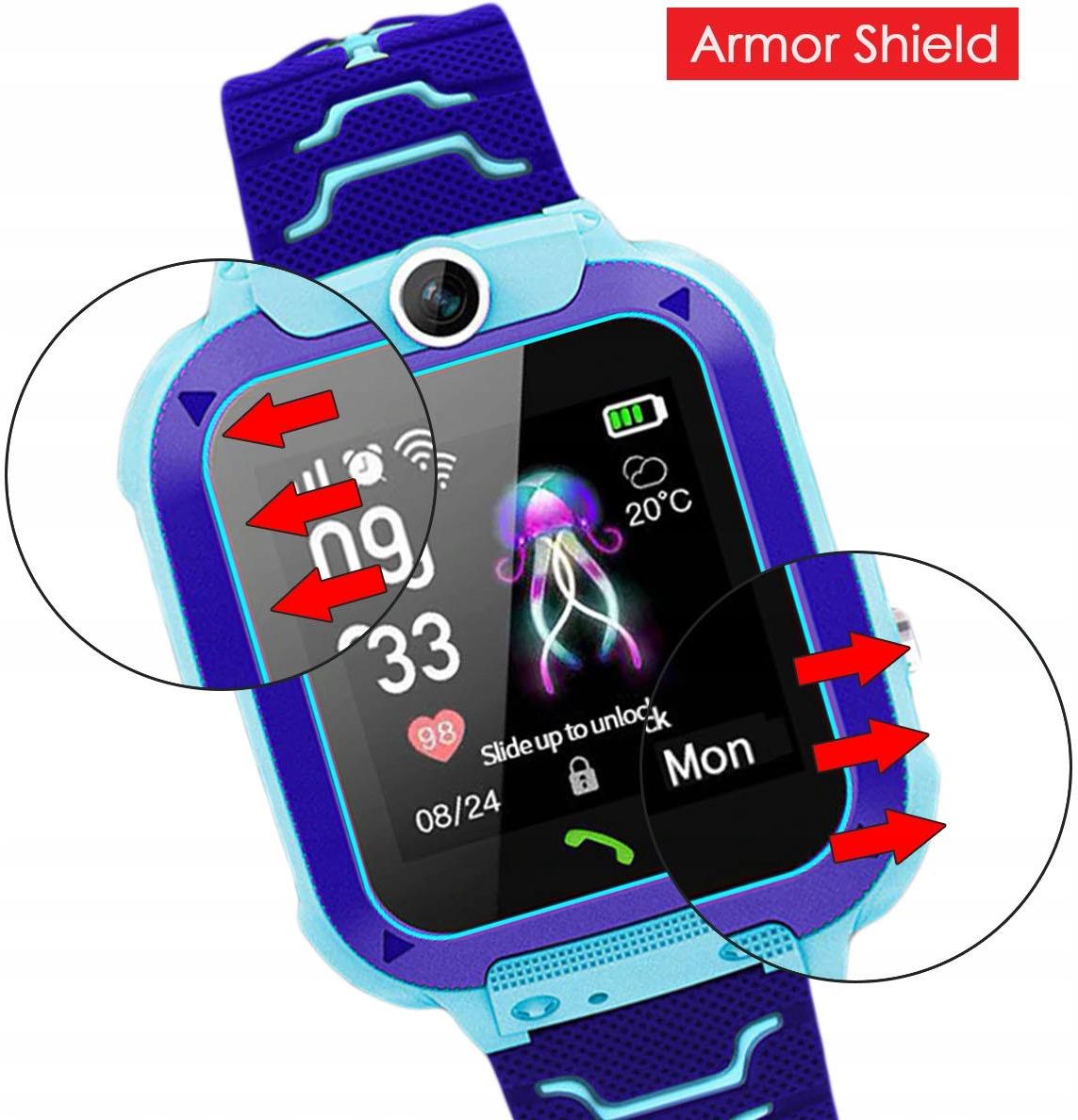Shield Smartwatch Armorshield Megapack 8W1 Pancerne Szkło Ochronne Szybka Szkiełko Do ...