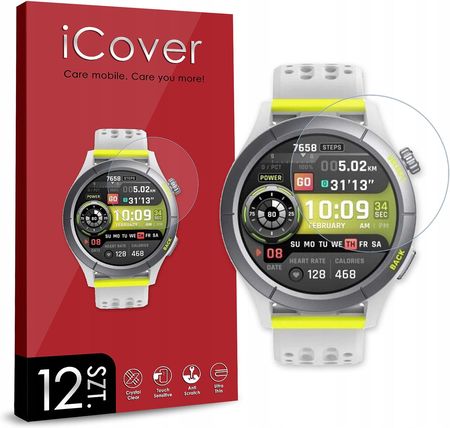 Icover 12Szt Szkło Hybrydowe Szkiełko Ochronne Smartwatch Do Amazfit Cheetah 46 Mm