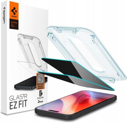 Spigen Szkło Prywatyzujące Glas.Tr ”Ez Fit” 2-Pack Iphone 16 Pro Privacy