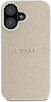 Guess Guhmp16Spghsmme Iphone 16 6 1  Beżowy Beige Hardcase Grained Ring Mag - zdjęcie 2