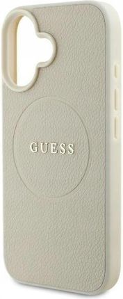 Guess Guhmp16Spghsmme Iphone 16 6 1  Beżowy Beige Hardcase Grained Ring Mag - zdjęcie 4