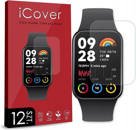 Icover 12Szt Szkło Hybrydowe Szkiełko Ochronne Smartwatch Do Xiaomi Mi Band 8 Pro