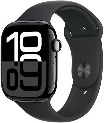 Apple Watch Series 10 GPS 46mm aluminium onyks pasek sportowy czarny S/M (MWWP3ETA)