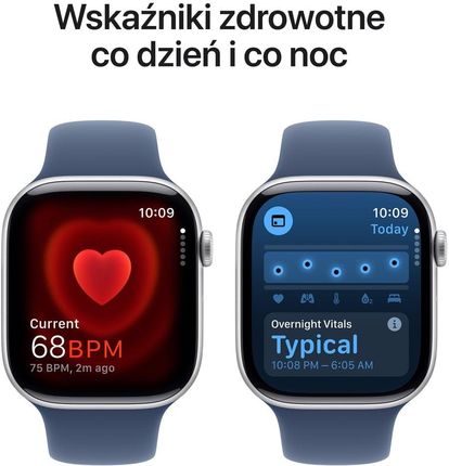 Apple Watch Series 10 GPS 42mm z aluminium srebrny pasek sportowy