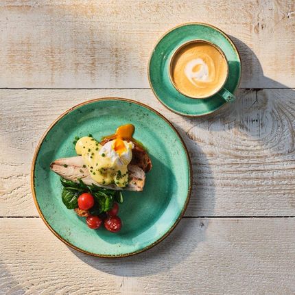 TALERZ PŁYTKI COUPE CRAFT AQUA 280 mm SELEDYNOWY PORCELANA