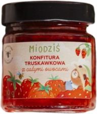 Zdjęcie PASIEKI RODZINY SADOWSKICH Miodziś konfitura truskawkowa z całymi owocami, 210g - Puławy