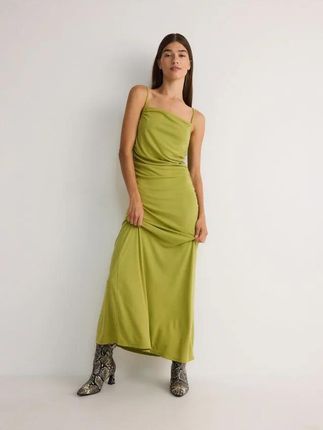 green emerald velvet dress Perfect Stranger Evie Recycled Maxi Dress Forest Green – Universal Store main image 0