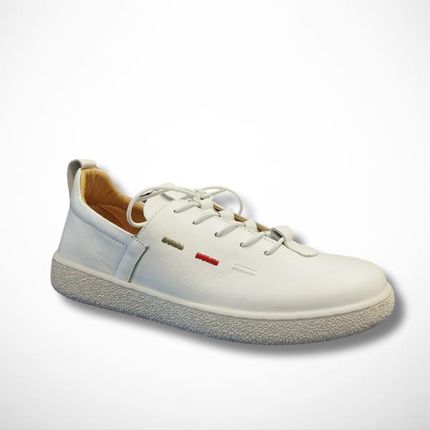 Białe półbuty sznurowane z naturalnej skóry Manitu 950543-03