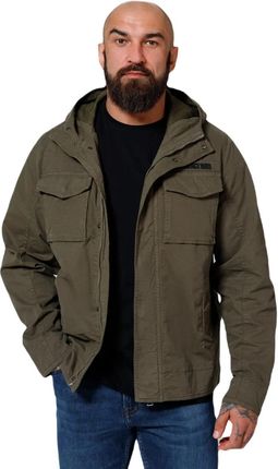 Kurtka z kapturem Pit Bull Fallon Military Jacket '24 - Oliwkowa XXL - zdjęcie 2