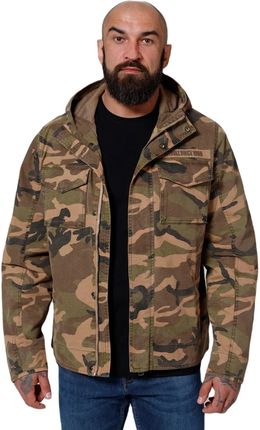 Kurtka z kapturem Pit Bull Fallon Military Jacket '24 - Woodland Camo M - zdjęcie 2