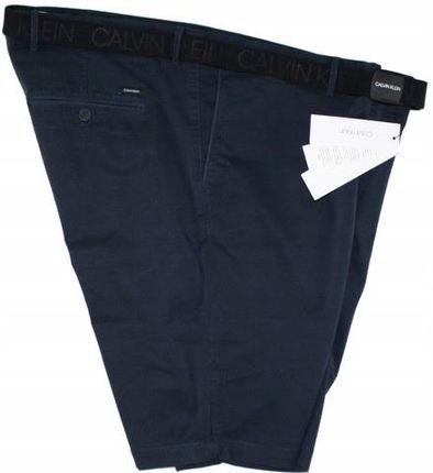 Męskie spodenki Calvin Klein K10K107758 granatowe z paskiem oryginalne W42