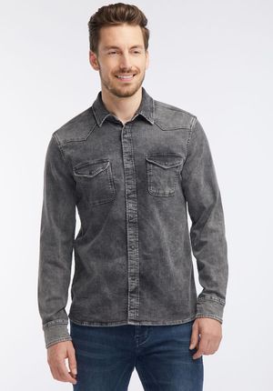 MUSTANG MĘSKA KOSZULA JEANSOWA DENIM GREY 1006854 4500 780