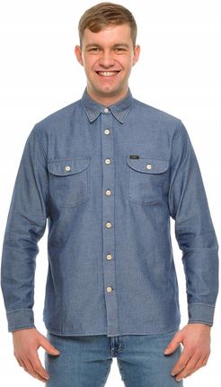 LEE WORKER SHIRT RELAXED FIT MĘSKA KOSZULA JEANSOWA DARK NAVY L68HJLNM