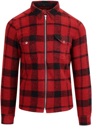 LEE Wool Zip Overshirt BRIGHT RED L67LVRKG