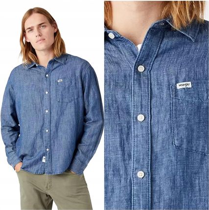 Wrangler 1PKT Shirt Męska Koszula Jeansowa L